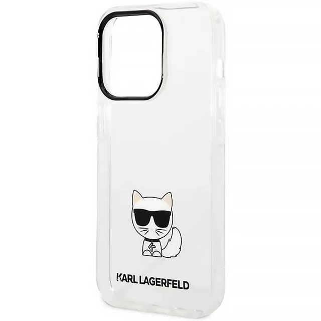 Чохол Karl Lagerfeld Choupette Body для iPhone 14 Pro Max Transparent (KLHCP14XCTTR)