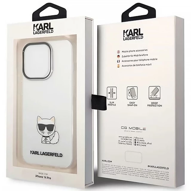 Чохол Karl Lagerfeld Choupette Body для iPhone 14 Pro Max Transparent (KLHCP14XCTTR)