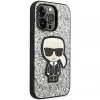 Чехол Karl Lagerfeld Glitter Flakes Iconik для iPhone 14 Pro Max Silver (KLHCP14XGFKPG)