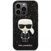 Чехол Karl Lagerfeld Glitter Flakes Iconik для iPhone 14 Pro Max Black (KLHCP14XGFKPK)