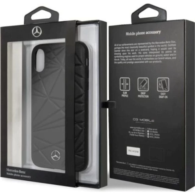 Чехол Mercedes для iPhone XS/X Twister Black (MEPERHCPXQGLBK)