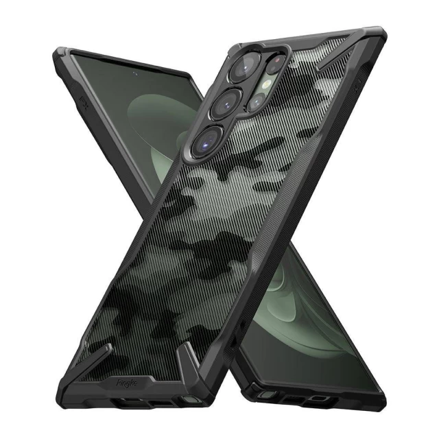 Чехол Ringke Fusion X Design для Samsung Galaxy S23 Ultra (S918) Camo Black (8809919300360)