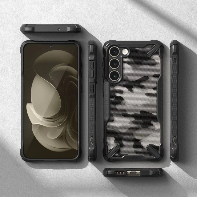 Чохол Ringke Fusion X Design для Samsung Galaxy S23 Plus (S916) Camo Black (8809919300285)