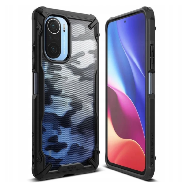 Чохол Ringke Fusion X для Xiaomi Poco F3 | Mi 11i Camo Black (8809785456826)