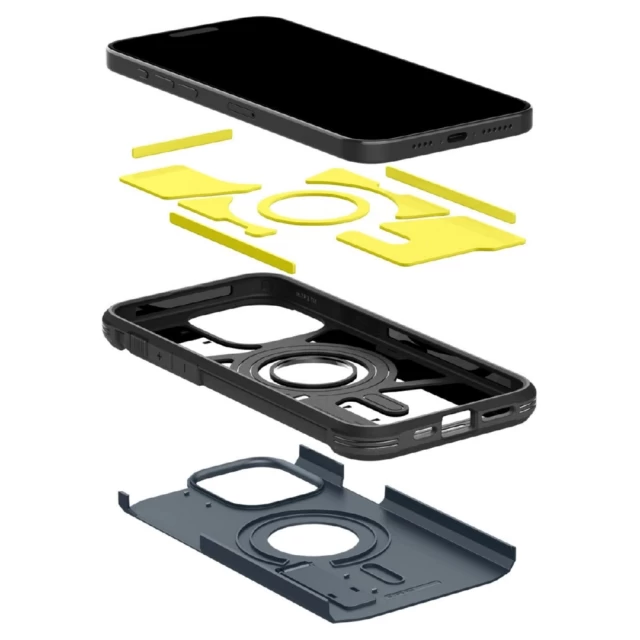 Чехол Spigen Tough Armor для iPhone 15 Pro Metal Slate with MagSafe (ACS06734)