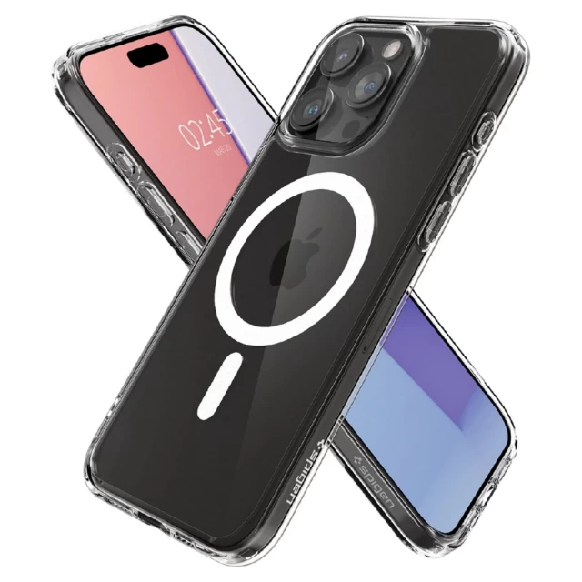 Чехол Spigen Crystal Hybrid для iPhone 15 Pro Max White with MagSafe (8809896747592)