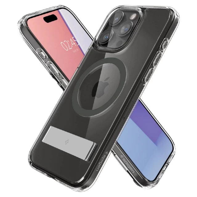 Чохол Spigen Ultra Hybrid S для iPhone 15 Pro Max Graphite with MagSafe (8809896749336)