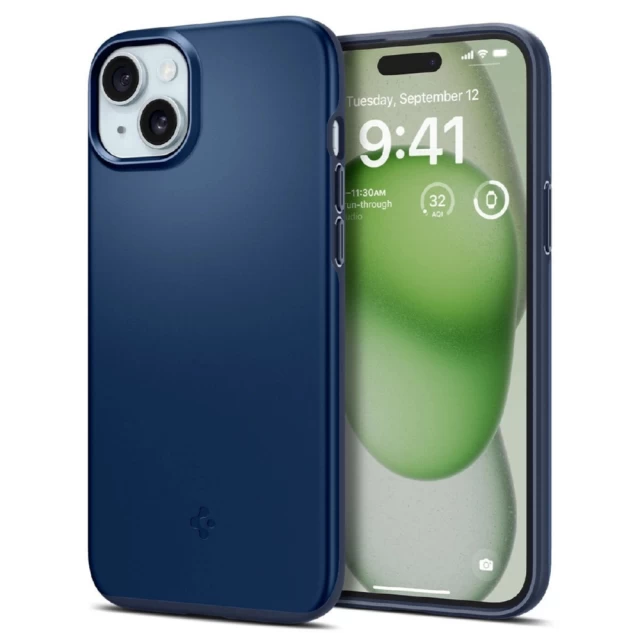 Чехол Spigen Thin Fit для iPhone 15 Plus Navy Blue (8809896749794)