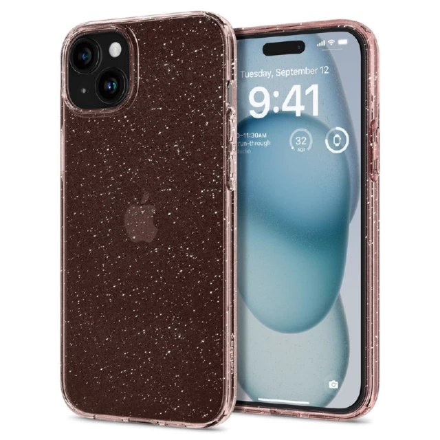 Чехол Spigen Liquid Crystal Glitter для iPhone 15 Rose Quartz (8809896751100)