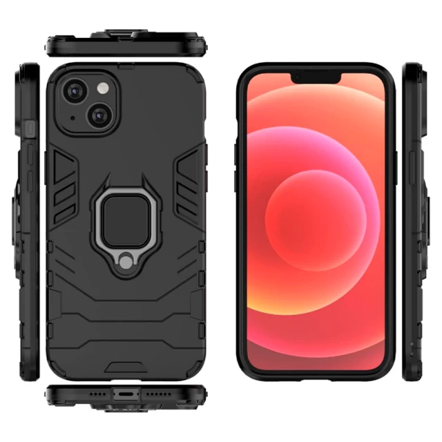 Чохол HRT Ring Armor для Samsung Galaxy A14 Black (9145576272237)