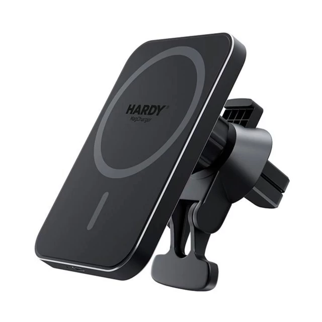 Автотримач з функцією бездротової зарядки 3mk Hardy MagCharger 15W Black with MagSafe (5903108497398)