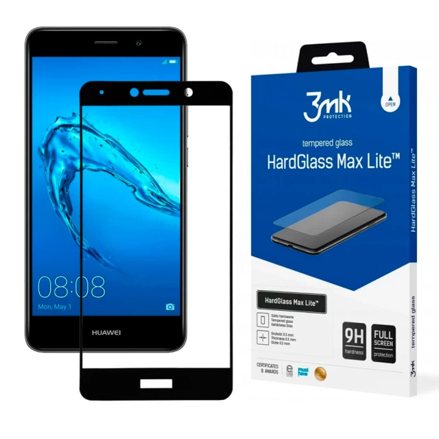 Защитное стекло 3mk HardGlass Max Lite для Huawei Y7 Prime 2018 Black (5903108072878)