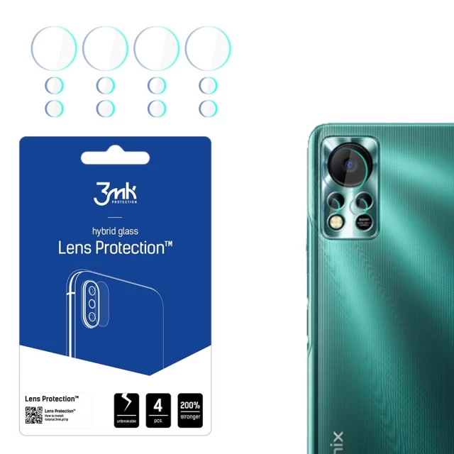 Захисне скло для камери 3mk Lens Protect (4 PCS) для Infinix Hot 11s NFC Clear (5903108518499)