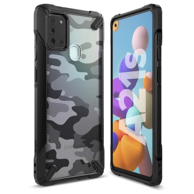 Чохол Ringke Fusion X для Samsung Galaxy A21s (A217) Camo Black (XDSG003)