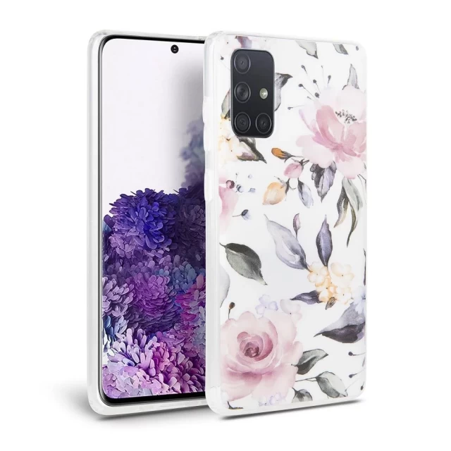 Чохол Tech-Protect Floral для Samsung Galaxy A41 (A415) White (5906735417395)