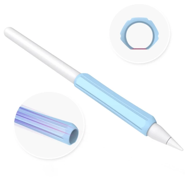 Набор держателей Stoyobe Silicone Holder (3 PCS) для Apple Pencil 1/2 | Huawei M-Pencil Turquoise Light Green White (6974690970544)