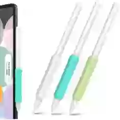Набір тримачів Stoyobe Silicone Holder (3 PCS) для Apple Pencil 1/2 | Huawei M-Pencil Turquoise Light Green White (6974690970544)