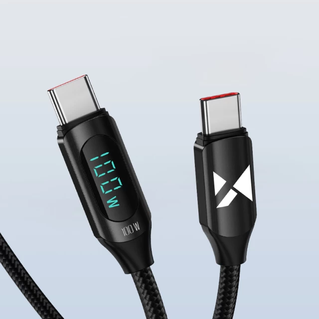 Кабель Wozinsky USB-C to USB-C with PD Display 100W 2 m Black (WUCCC2)