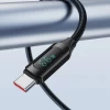 Кабель Wozinsky USB-A to USB-C with LED Display 66W 6A 2 m Black (WUACC2)