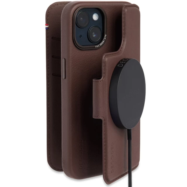 Чехол-книжка Decoded Detachable Wallet для iPhone 14 Plus Brown with MagSafe (D23IPO14MDW5CHB)