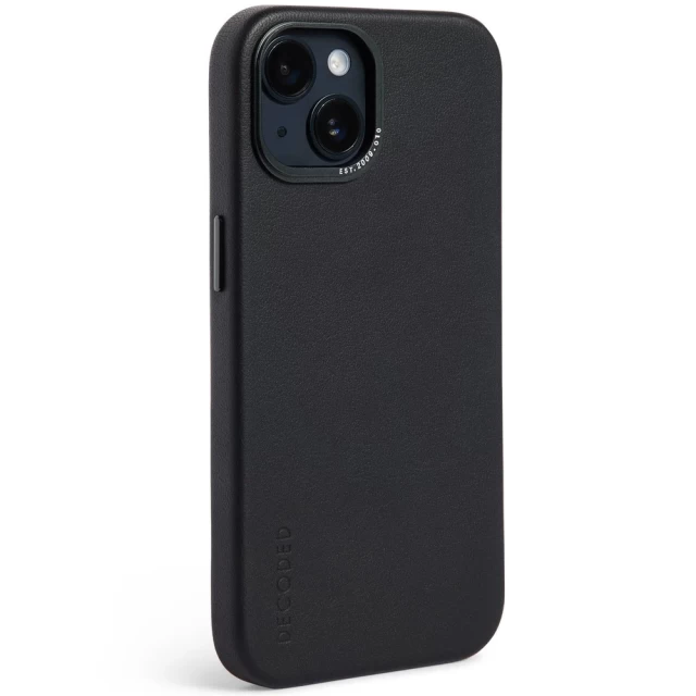 Чехол Decoded Leather Back Cover для iPhone 14 Plus Black with MagSafe (D23IPO14MBC1BK)