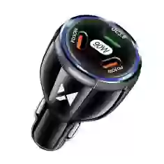 Автомобільний зарядний пристрій Wozinsky 2x USB-C/USB-A 90W Black (WCCCA)