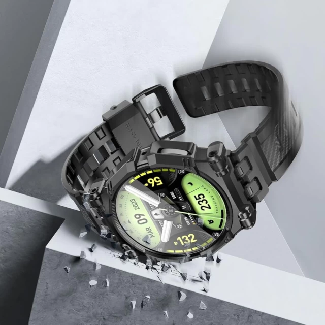 Чохол-ремінець з захисним склом Supcase IBLSN Armorbox (Glass 2 PCS) для Samsung Galaxy Watch 4 | 5 | 6 44 mm Black (843439138322)