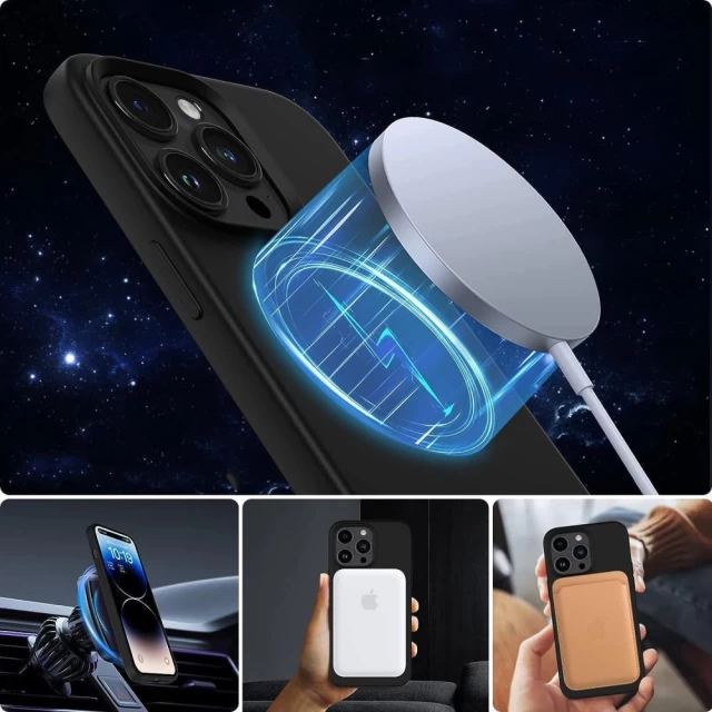 Чохол Tech-Protect Silicone для iPhone 15 Pro Titanium with MagSafe (9319456606843)