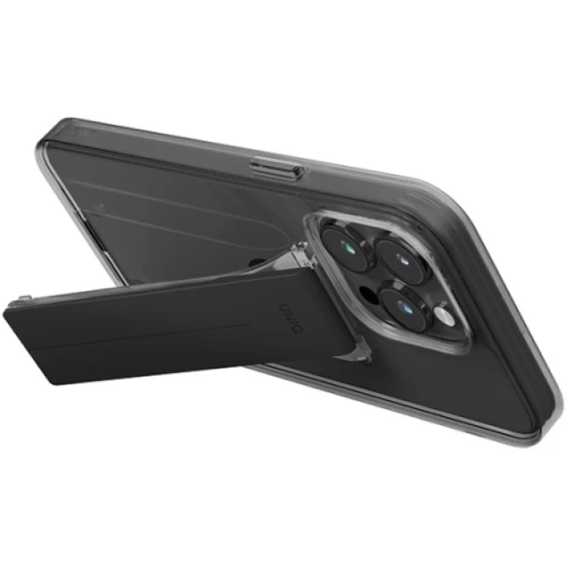 Чехол UNIQ Heldro Mount with Stand для iPhone 15 Pro Vapour Smoke (UNIQ-IP6.1P(2023)-HELMSMK)