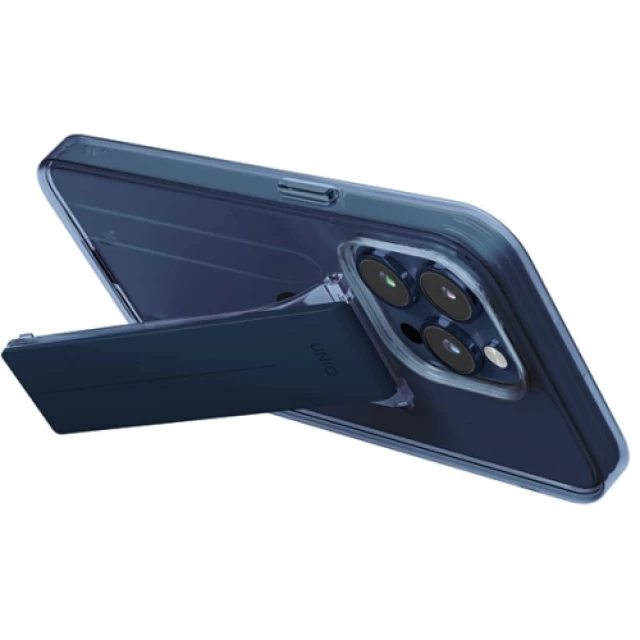 Чехол UNIQ Heldro Mount with Stand для iPhone 15 Pro Ultramarine Deep Blue (UNIQ-IP6.1P(2023)-HELMDBLU)