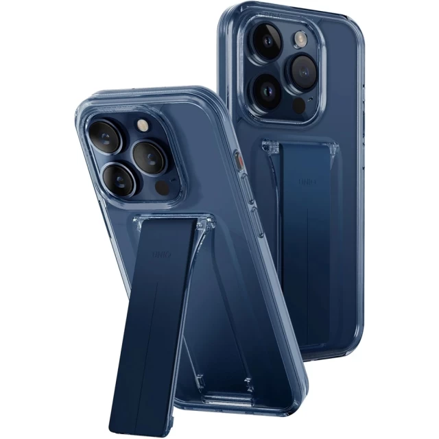 Чохол UNIQ Heldro Mount with Stand для iPhone 15 Pro Ultramarine Deep Blue (UNIQ-IP6.1P(2023)-HELMDBLU)