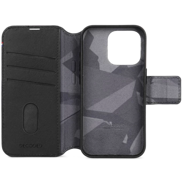 Чохол-книжка Decoded Detachable Wallet для iPhone 15 Pro Black with MagSafe (D24IPO15PDW5BK)