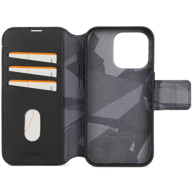 Чохол-книжка Decoded Detachable Wallet для iPhone 15 Pro Black with MagSafe (D24IPO15PDW5BK)