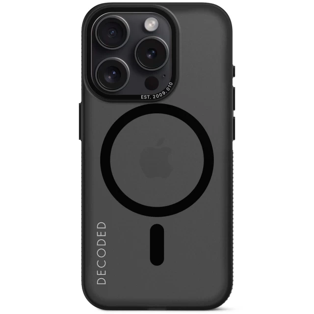 Чохол Decoded Grip Case для iPhone 15 Pro Ice Black with MagSafe (D24IPO15PBCT2FK)