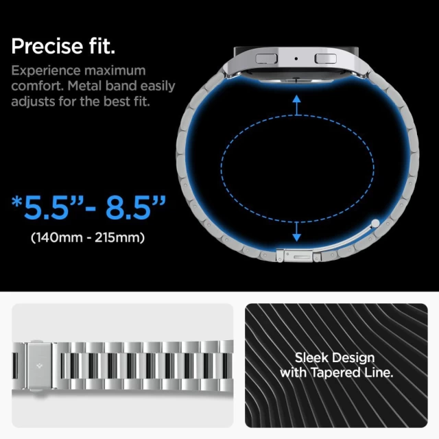 Ремінець Spigen Modern Fit для Samsung Galaxy Watch 6 44 mm Silver (AMP06498)