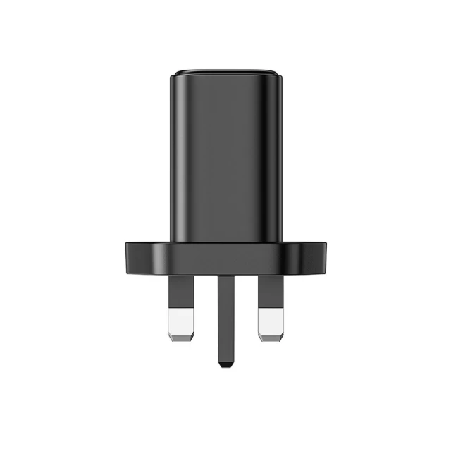 Мережевий зарядний пристрій Joyroom Flash Series (UK) USB-A/USB-C 20W Black (JR-TCF05)