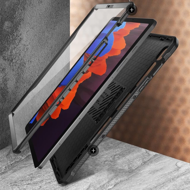 Чехол и защитное стекло Supcase Unicorn Beetle Pro для Samsung Galaxy Tab S9 FE Plus 12.4 (X610 | X616B) Black (843439138360)
