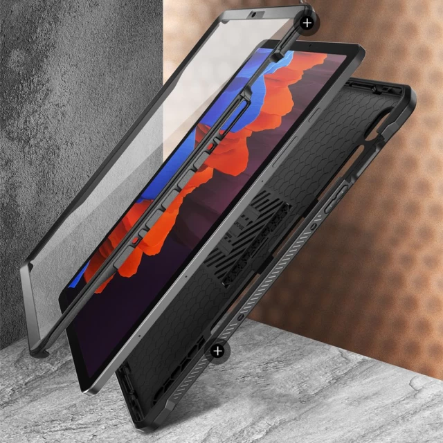 Чохол і захисне скло Supcase Unicorn Beetle Pro для Samsung Galaxy Tab S9 FE Plus 12.4 (X610 | X616B) Black (843439138360)