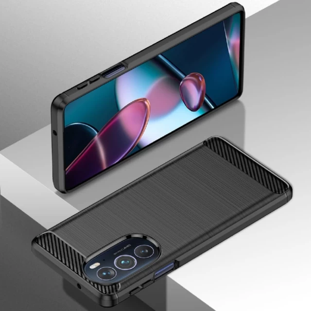 Чохол HRT Carbon Case для Motorola Moto Edge X30 Black (9145576249123)