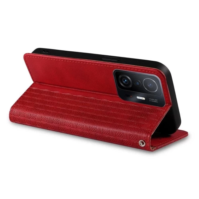 Чехол-книжка HRT Magnet Strap Case для Xiaomi Redmi Note 11 Red (9145576250532)