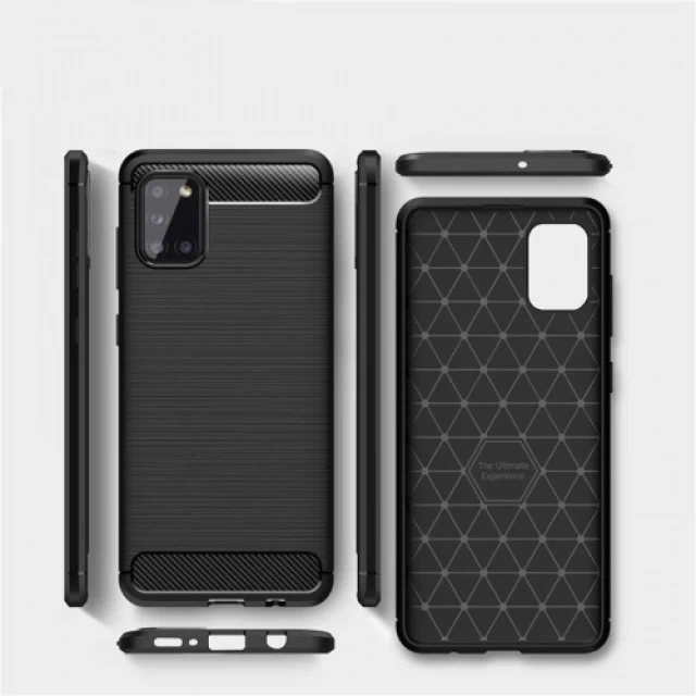 Чехол Tech-Protect TPUcarbon для Samsung Galaxy A31 (A315) Black (0795787712603)