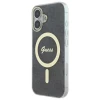 Чохол Guess IML 4G для iPhone 16 Black with MagSafe (GUHMP16SH4STK)