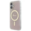 Чехол Guess IML 4G для iPhone 16 Pink with MagSafe (GUHMP16SH4STP)