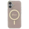 Чехол Guess IML 4G для iPhone 16 Pink with MagSafe (GUHMP16SH4STP)