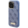 Чохол Guess 4G Logo Plate для iPhone 16 Pro Blue with MagSafe (GUHMP16LU4GPRB)