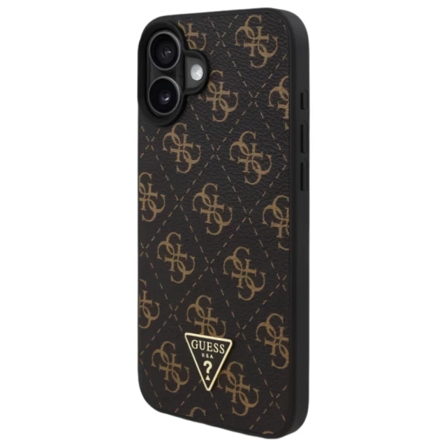 Чохол Guess 4G Triangle Metal Logo для iPhone 16 Plus Black (GUHCP16MPG4GPK)