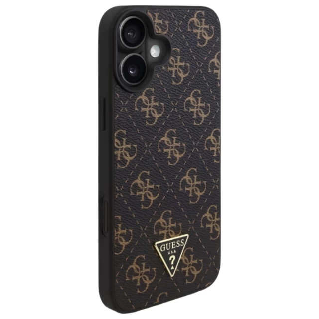 Чохол Guess 4G Triangle Metal Logo для iPhone 16 Plus Black (GUHCP16MPG4GPK)