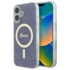 Чехол Guess IML 4G для iPhone 16 Blue with MagSafe (GUHMP16SH4STB)