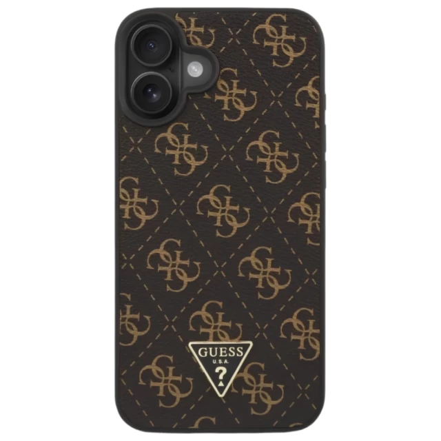 Чохол Guess 4G Triangle Metal Logo для iPhone 16 Black (GUHCP16SPG4GPK)