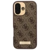 Чехол Guess 4G Logo Plate для iPhone 16 Brown with MagSafe (GUHMP16SU4GPRW)